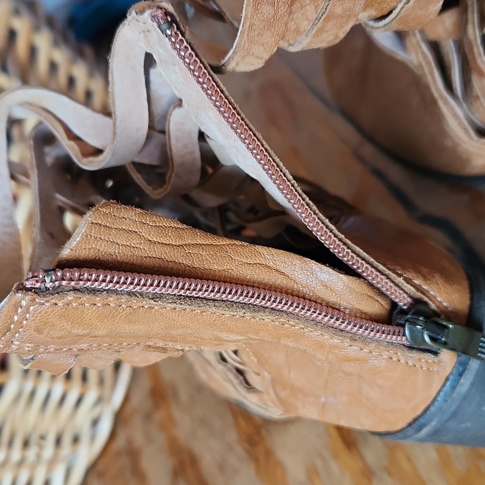 Free People Woven Leather Boots 41‎ US 10 - Picture 7 of 16
